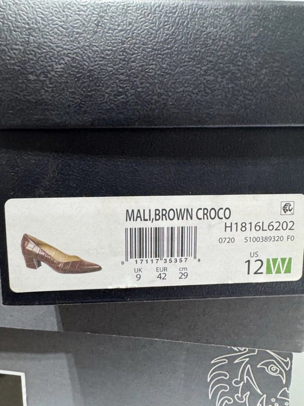 Naturalizer Womens Mali Pump Heels Brown Croc Size 12W - Picture 6 of 6
